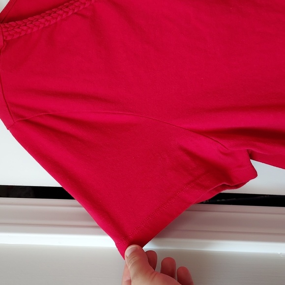 Just my size 3x (22w-24w) short sleeve with criss cross neckline red - Picture 2 of 8